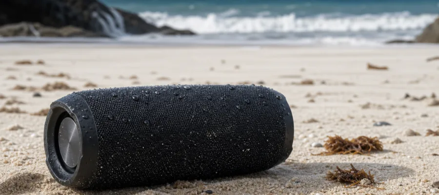 Bluetooth Lautsprecher fuer den Strand: Robust, mobil und wasserfest
